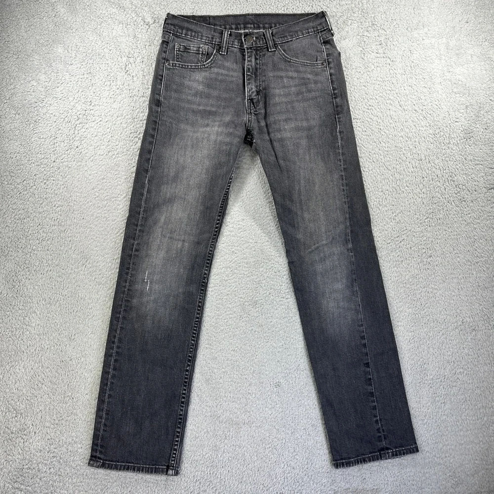 Levis 505 Jeans Mens 30x30* Gray Denim Pant Faded Regular Straight American Work